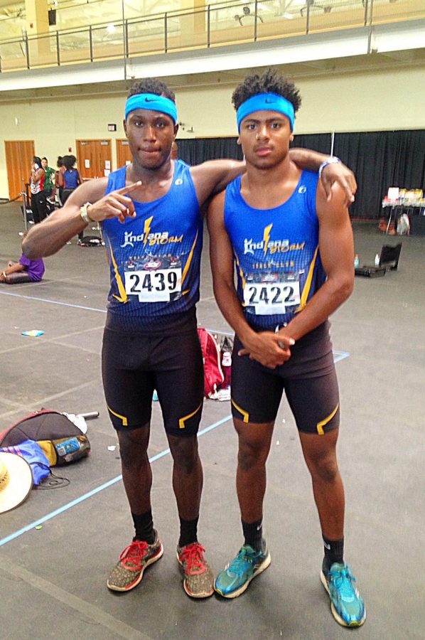 Ware (left) competed at the track nationals meet this summer in California. Ware is currently a junior at NC.