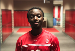 Senior Kirezi Freddy has enjoyed playing soccer his whole life. He now plays varsity soccer.