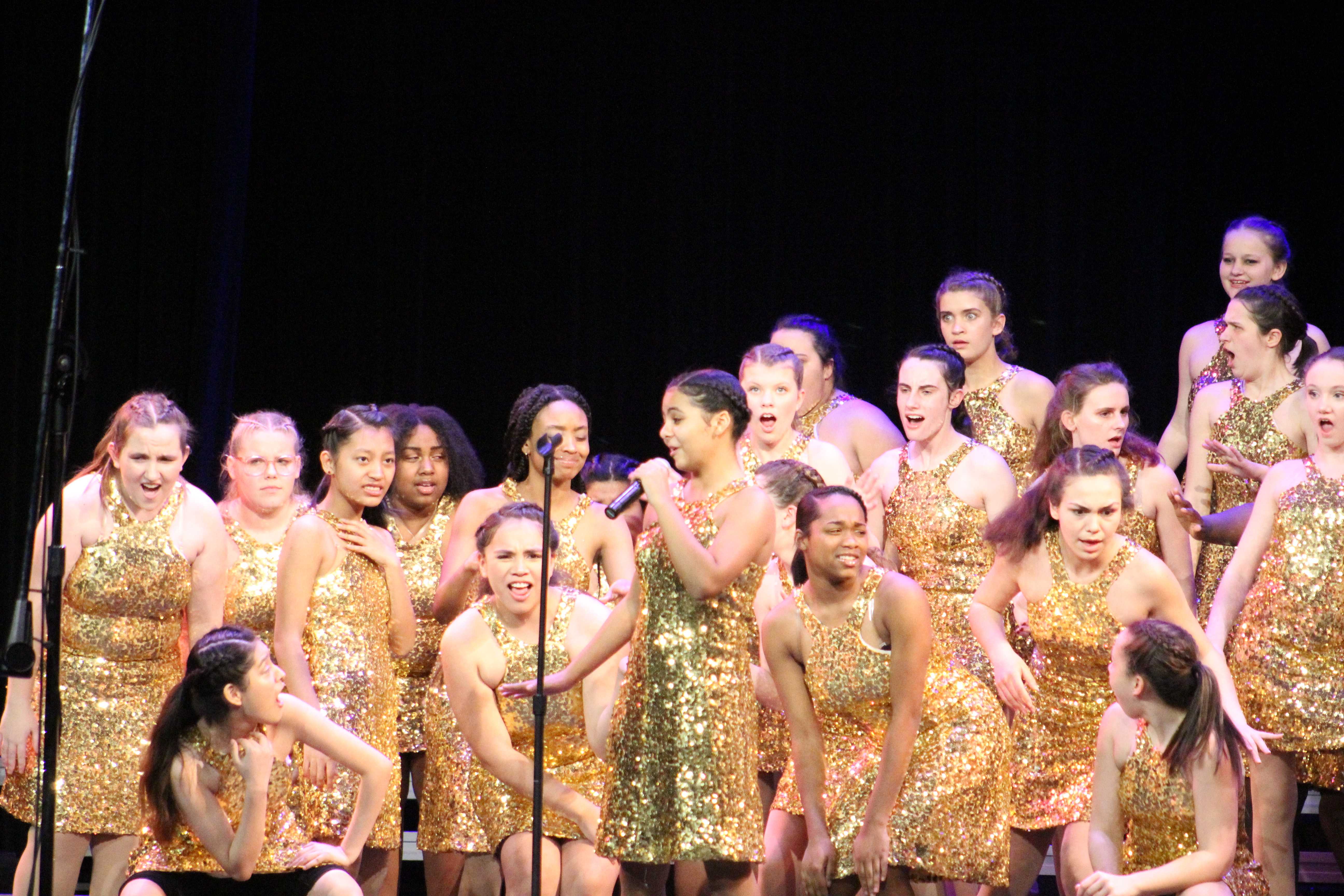 Students perform at a past theater performance. This year theater students have only had one real performance, and their second is this weekend.