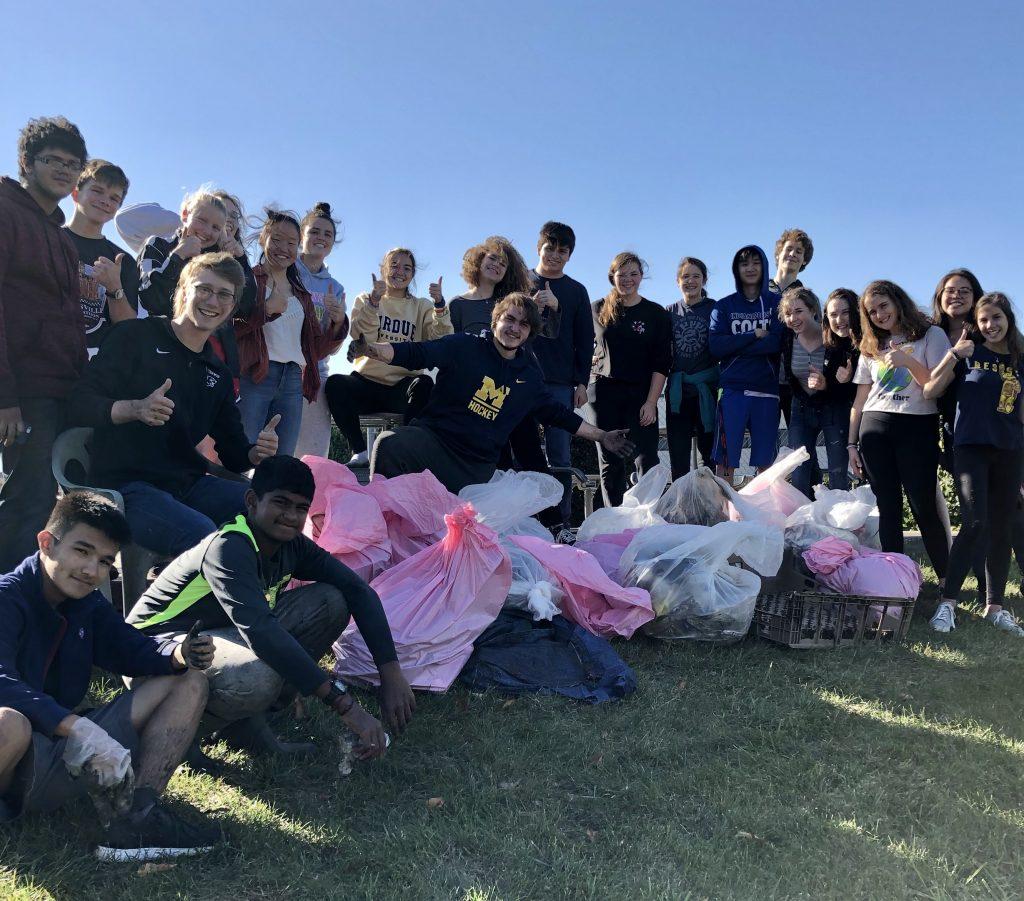 Students clean up the NC woods