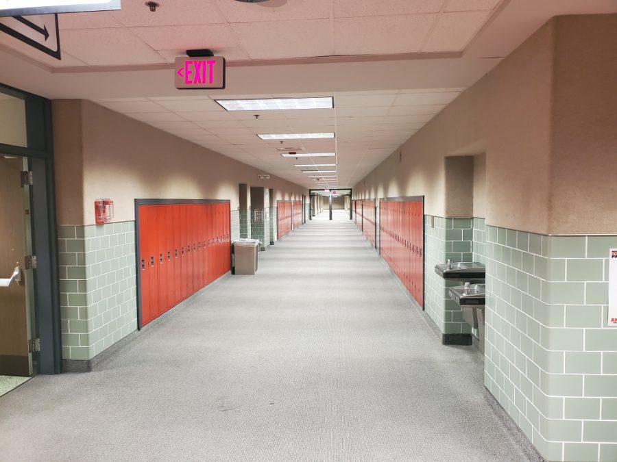The hallways are much less full this semester, with many kids learning from home. The halls and classrooms are even below 25% capacity some days.