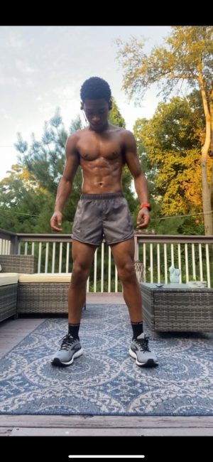 Arnold shows off the hard work he has put into gaining bigger muscles. The past two years Arnold has put extra time and effort into his nutrition and workout routine. 