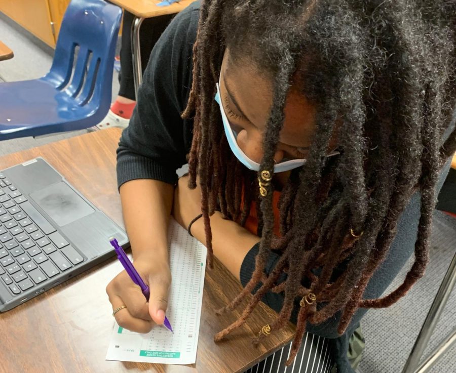 Students have to adapt back to using a Scantron form for testing. Finals are returning to normalcy this year for the first time in a school year. 