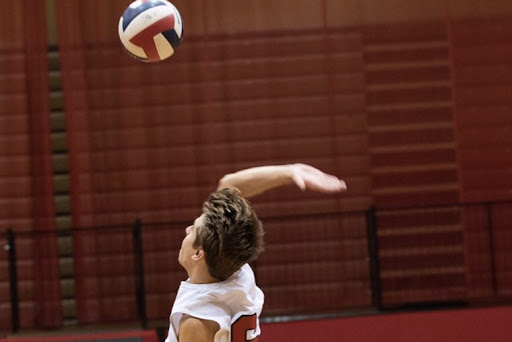 Sophomore Jack Glassley plays volleyball for a club and at school. Boys volleyball is a spring sport at NC.