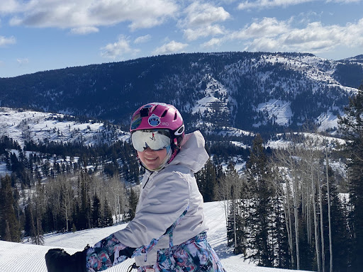 Vaughn skied powder mountain, a ski resort located in Eden Utah.