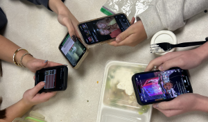 Students are engrossed in their phones during breaks and lunches. With stricter phone rules during class time, students look for any opportunity to use social media.