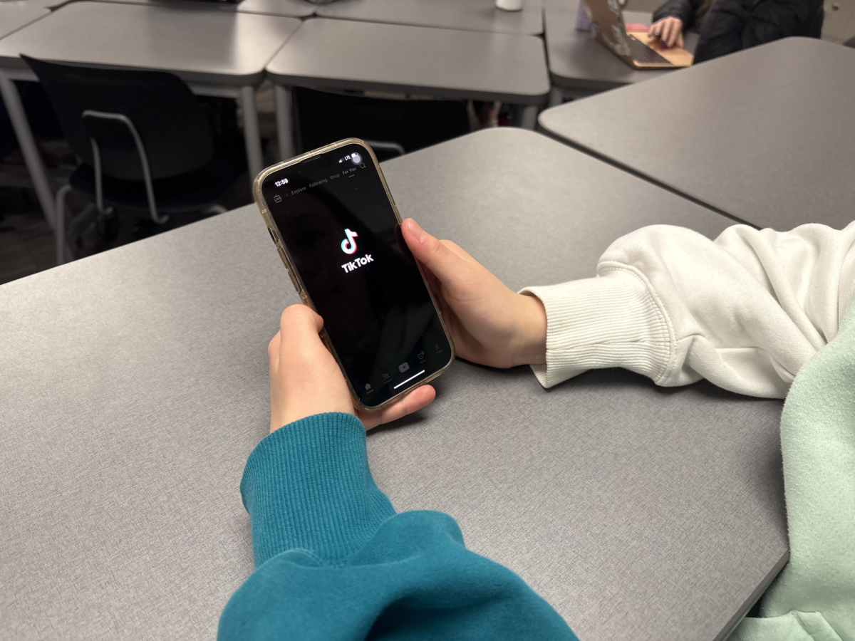 TikTok is commonly used to pass time in school. Although a new law has banned phones in schools, students still use TikTok frequently in class.