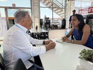 Senior Isa George interviews Formula One and IndyCar world champion, Mario Andretti. Andretti lives in Pennsylvania but traveled to Indianapolis to watch and support drivers racing in the Indy 500, a race he won in 1969.
