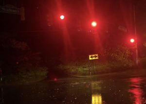  Junior Reagan Stickle makes her way home from a late night soccer game. The newly implemented curfew brings confusion of how to avoid breaking curfew when in situations such as this one.