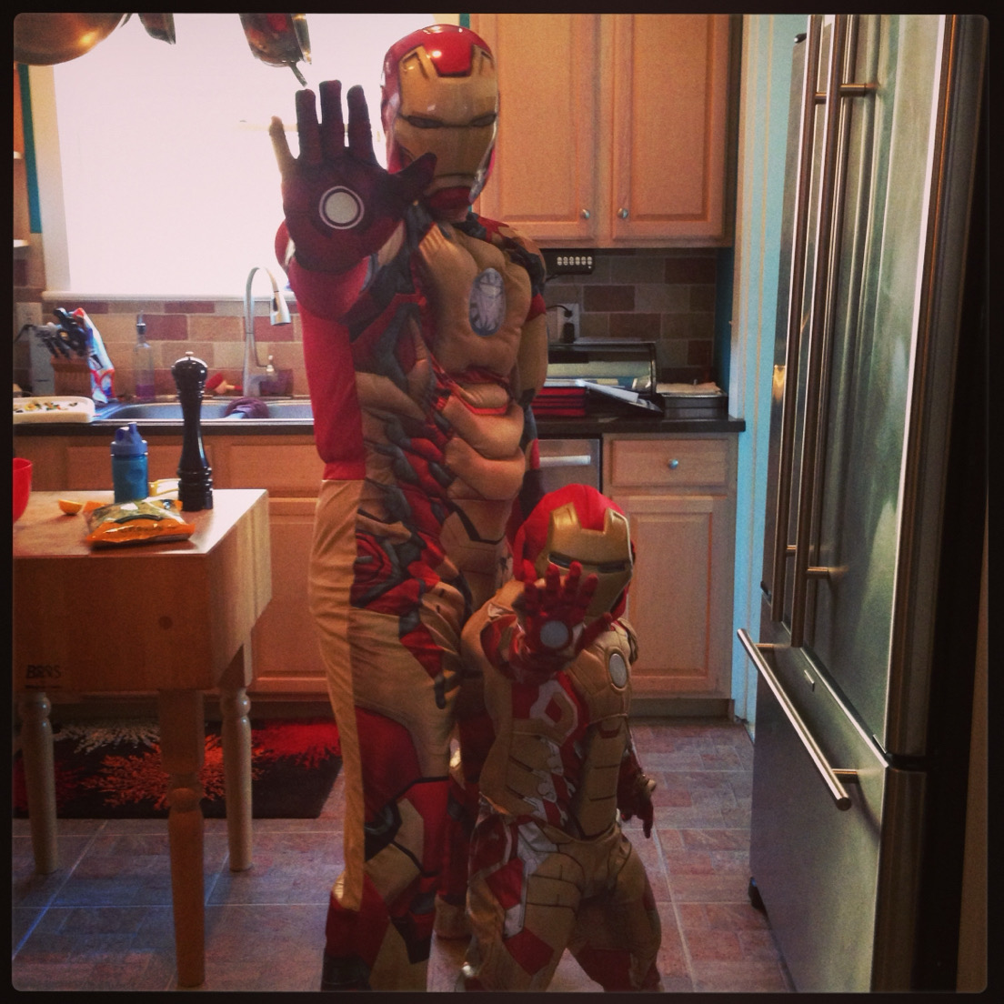 Junior Thaddeus Elfreich when he was younger making memories in his costumes. Getting ready to go Trick-or-treat
