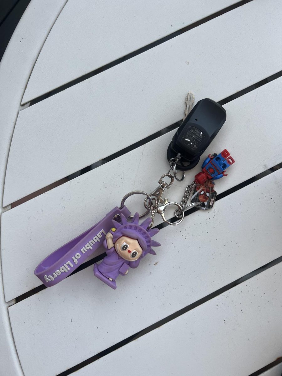 Senior Meta Selke has this keychain for her key.