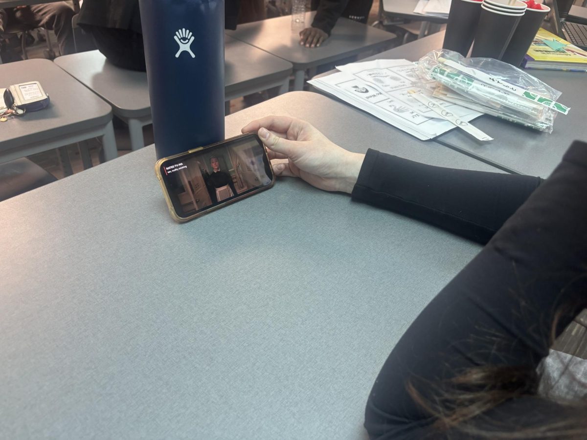 Junior Clara Soderquist watches Bridgerton. Season four came out Jan. 29, 2026, and part two arrived on Feb. 26, 2026